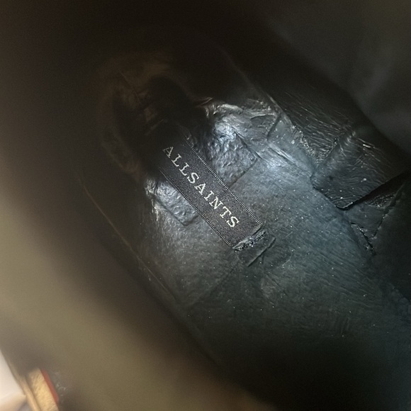 All Saints boot made in Portugal black suede strap with buckles adjustable - Picture 4 of 7